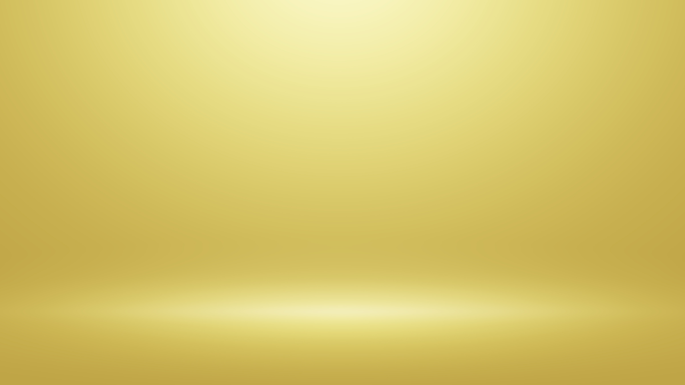 Empty gold room with gradient light gold background and Golden a